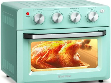 19 Qt Dehydrate Convection Air Fryer Toaster Oven with 5 Accessories-Green Online