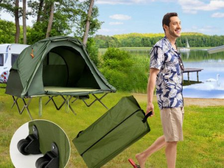 2-Person Outdoor Camping Tent with External Cover-Green Fashion