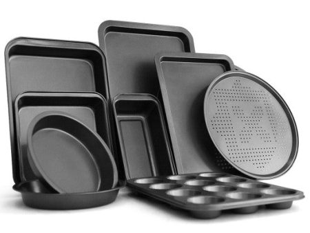 10 Pieces Nonstick Bakeware Set Baking Roasting Cake Pans Hot on Sale