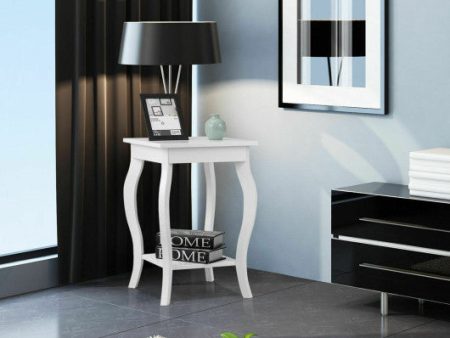 Accent Sofa End Side Table-White Discount