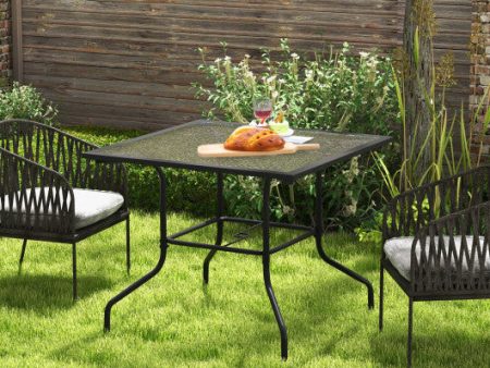 35 x 35 Inch Patio Dining Table with 1.5  Umbrella Hole (Umbrella NOT Included) on Sale