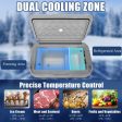 42 QT Portable Dual-Zone Car Refrigerator-Gray Fashion