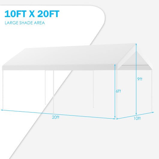 10 x 20 Feet Steel Frame Portable Car Canopy Shelter Discount