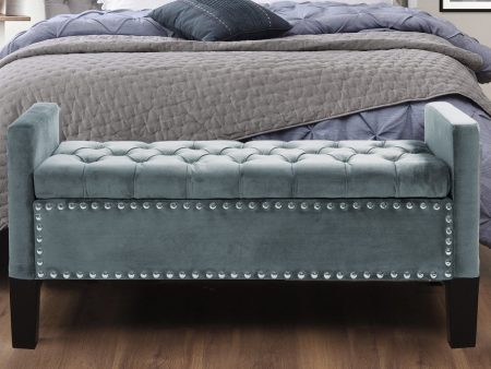 Columbus Velvet Storage Bench Hot on Sale