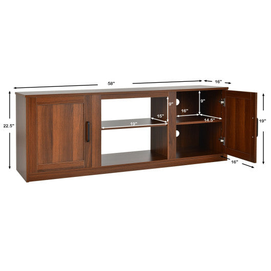 58 Inch TV Stand with 1500W Faux Fireplace for TVs up to 65 Inch-Vintage Online Hot Sale