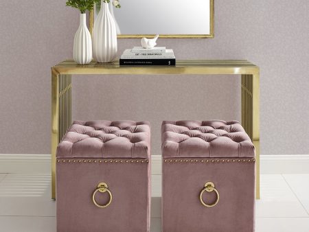 Ella Velvet Storage Ottoman For Discount