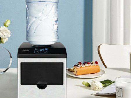 2-in-1 Stainless Steel Countertop Ice Maker with Water Dispenser Online Sale