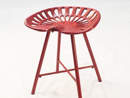 18  Red Iron Backless Bar Chair Online Hot Sale