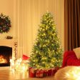 5 6 7 Feet Pre-lit Artificial Christmas Tree with Branch Tips and LED Lights-6 ft Online Sale