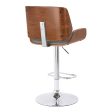 24  Gray And Silver Iron Swivel Low Back Adjustable Height Bar Chair Fashion