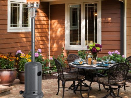 50000 BTU Stainless Steel Propane Patio Heater with Trip over Protection-Gray Online Hot Sale