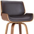 30  Brown Solid Wood Swivel Low Back Bar Height Bar Chair on Sale