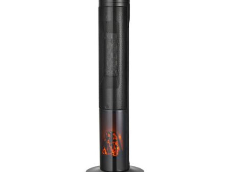 1500W Ceramic Tower Space Heater with Remote Control and Realistic 3D Flame Cheap