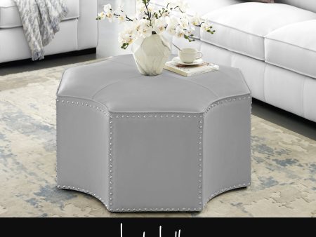 Fiorella Leather Cocktail Ottoman Fashion