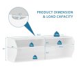 48.5 Inch 2 Tier Modern Wall Mounted Hanging Floating Shelf-White Supply