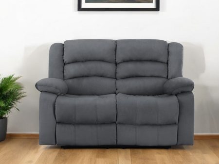 60  Gray Microfiber Manual Reclining Loveseat Sale