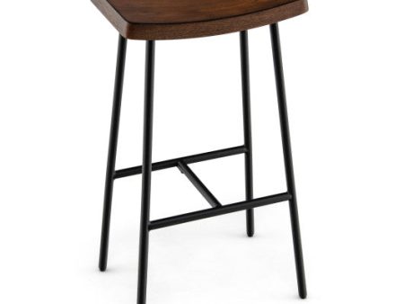 29   Industrial Saddle Bar Stool with Metal Legs-29 inches Discount