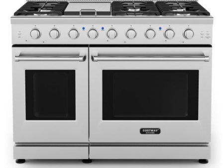 48 Inches Freestanding Natural Gas Range with 7 Burners Cooktop Online now