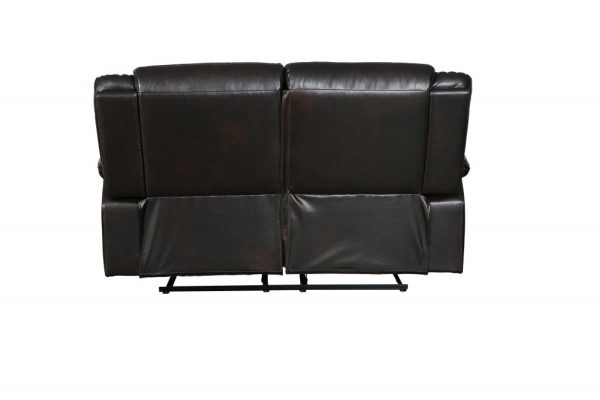 64  Brown Faux Leather Manual Reclining Love Seat Online