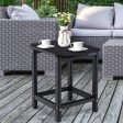 18 Inch Weather Resistant Side Table for Garden Yard Patio-Black on Sale