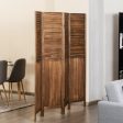 5.6 Ft Tall 4 Panel Folding Privacy Room Divider-Wood Online Sale