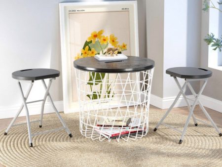 28 Inch Portable Folding Stools with 330lbs Limited Sturdy Frame Online Hot Sale