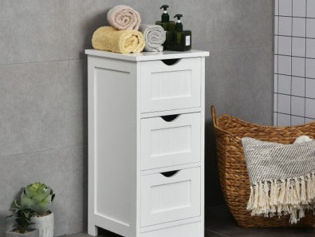 Bathroom Wooden Free Standing Storage Side Floor Cabinet Organizer-3-Tier. Online Sale