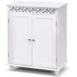 White Wooden 2-Door Storage Cabinet Cupboard For Cheap