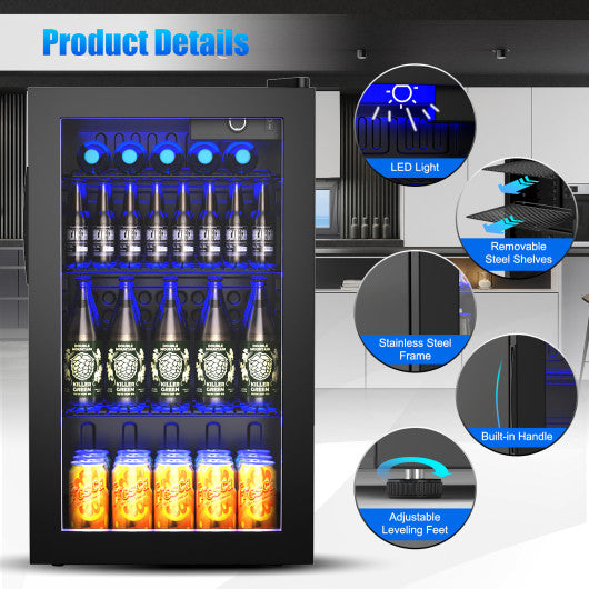 120 Can Beverage Mini Refrigerator with Glass Door Sale