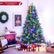 5 6 7 Feet Pre-lit Artificial Christmas Tree with Branch Tips and LED Lights-7 ft Supply