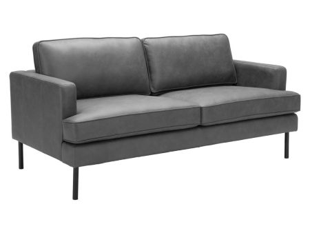 72  Gray Polyester Sofa With Black Legs Cheap