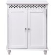 White Wooden 2-Door Storage Cabinet Cupboard For Cheap