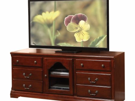 58  Brown Solid and Manufactured Wood Enclosed and Open Storage TV Stand Hot on Sale