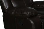 64  Brown Faux Leather Manual Reclining Love Seat Online