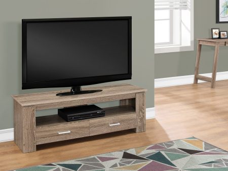 47  Deep Taupe Open Shelving TV Stand Fashion