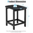 18 Inch Weather Resistant Side Table for Garden Yard Patio-Black on Sale