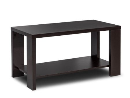 Rectangular Cocktail Coffee Table with Storage Shelf Online Hot Sale