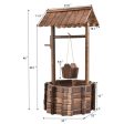 Outdoor Wooden Wishing Well Planter Bucket on Sale