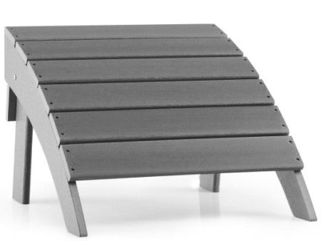 Adirondack Folding Ottoman with All Weather HDPE-Gray Discount