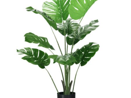 4 Feet Artificial Monstera Deliciosa Tree with 10 Leaves of Different Sizes on Sale