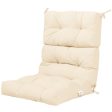 22 x 44 Inch Tufted Outdoor Patio Chair Seating Pad-Beige Supply