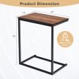 26 Inch Beside Sofa Laptop Holder End Stand Desk-Brown Discount