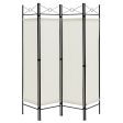 6 Feet 4-Panel Folding Freestanding Room Divider-White on Sale