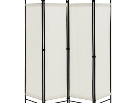 6 Feet 4-Panel Folding Freestanding Room Divider-White on Sale