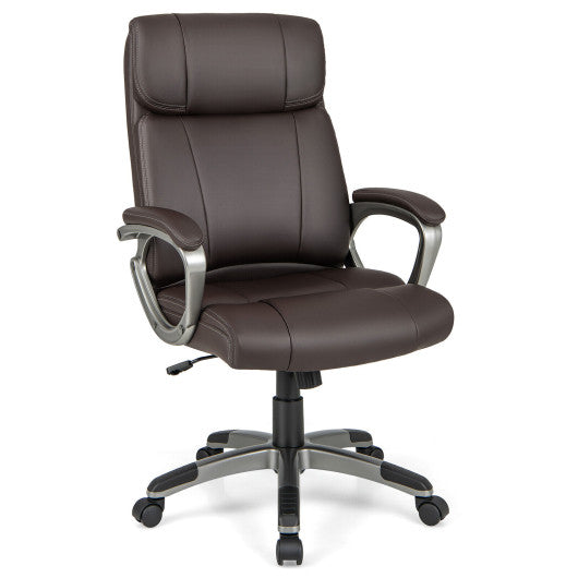 Swivel Ergonomic Office Chair Computer Desk Chair with Wheels-Brown Cheap