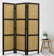 67  Brown Folding Three Panel Screen Room Divider Cheap