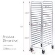 26 x 20 x 70 Inch 20 Sheet Aluminum Pan Rolling Bakery Rack Sale