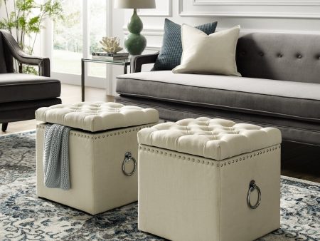 Ella Linen Storage Ottoman Fashion