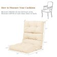 22 x 44 Inch Tufted Outdoor Patio Chair Seating Pad-Beige Supply