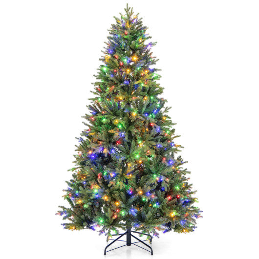 5 6 7 Feet Pre-lit Artificial Christmas Tree with Branch Tips and LED Lights-7 ft Supply